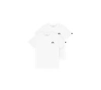 Alpha Industries Basic Small Logo T-Shirt 2 Pack for Men Size XL - white