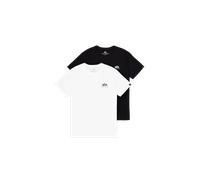 Alpha Industries Basic Small Logo T-Shirt 2 Pack for Men Size XS - black/white