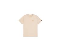 Alpha Industries Basic Small Logo T-Shirt for Men Size M - organic beige
