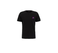 Alpha Industries Basic Small Logo T-Shirt for Men Size S - black / magenta