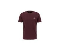 Alpha Industries Basic Small Logo T-Shirt for Men Size XS - deep maroon