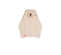 Alpha Industries Basic Small Logo Zip Hoodie for Men Size L - organic beige