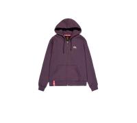 Alpha Industries Basic Small Logo Zip Hoodie for Men Size XL - Plum