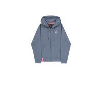 Alpha Industries Basic Small Logo Zip Hoodie for Men Size XS - denim blue