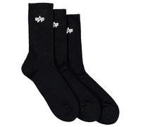 Alpha Industries Basic Socks 3 Pack for Men Size 43/46 - black