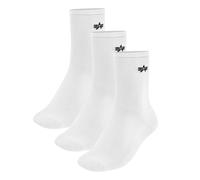 Alpha Industries - Basic Pack Of 3 White - Socks - white - EU 43-46 - 78% Cotton, 20% Polyamide, 2% Elastane EU 43-46
