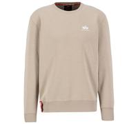 Alpha Industries Basic Small Logo Sweatshirt for Men Size L - vintage sand