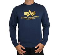 Alpha Industries Basic Sweater Sweatshirt for Men New Navy/Wheat