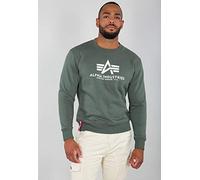 Alpha Industries Basic Sweater Sweatshirt for Men Vintage Green