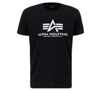 ALPHA INDUSTRIES for man. 100501CB Basic T-shirt T Carbon black, silver (M), Casual, Cotton, Short sleeve