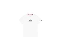 Alpha Industries Basic Mid Logo T-Shirt for Men Size XS - white