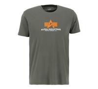 Alpha Industries Basic T Rubber T-Shirt for Men, Dark Olive, S