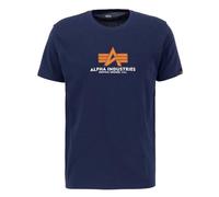 Alpha Industries Basic Big Logo Rubber T-Shirt for Men Size 2XL - ultra navy