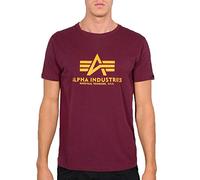 Alpha Industries Basic Big Logo T-Shirt for Men Size 2XL - burgundy