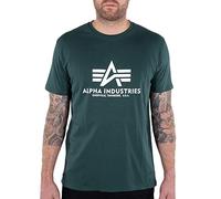 Alpha Industries Basic T-Shirt for Men, Navy Green, L