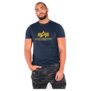 Alpha Industries Basic Big Logo T-Shirt for Men Size M - new navy