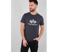 Alpha Industries Basic T-Shirt for Men, Opaque, Iron Grey, XXL