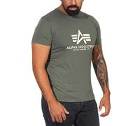 Alpha Industries Basic T-Shirt for Men, Vintage Green, L