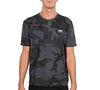 Alpha Industries Basic T Small Logo Camo T-Shirt for Men Black Camo