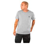 Alpha Industries Basic T Small Logo T-Shirt for Men Grey Heather