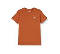 Alpha Industries Basic T Small Logo T-Shirt for Men Hazel Brown