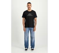 Alpha Industries Basic Mid Logo TPU T-Shirt for Men Size XL - black/chrome