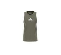 Alpha Industries Basic Mid Logo Tank Tanks for Men Size S - dark olive