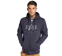 Alpha Industries Basic Zip Hoody Hooded Sweat for Men Rep.Blue