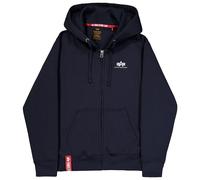 Alpha Industries Basic Zip Hoody Small Logo Hoodie - Replica Blue