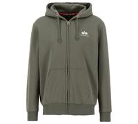 Alpha Industries Basic Zip Hoody Small Logo Sweatshirt - Dark Olive