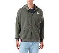Alpha Industries Basic Zip SL Hoodie for men Dark Olive