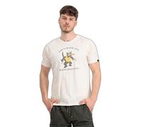 Alpha Industries Black Cats T-Shirt Size M - vintage white