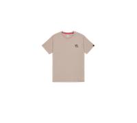 Alpha Industries Camo Logo Puff Print Backprint T-Shirt for Men Size S - vintage sand