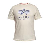 Alpha Industries Camo Puff Print T-Shirt - Vintage Worn Blue