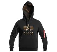Alpha Industries Camo TPU Hoody Sweatshirt - Black