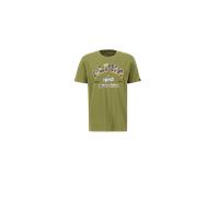 Alpha Industries College Camo T-Shirt for Men Size XS - moss green