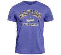 Alpha Industries College Camo T-Shirt - Night Purple