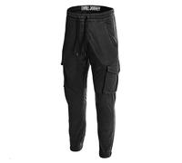 Alpha Industries Men's Cotton Twill Jogger Casual Trousers Pants, Black, L