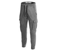 Alpha Industries Cotton Twill Jogger Casual Trousers for Men Greyblack