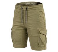 Alpha Industries Cotton Twill Jogger Shorts - Olive