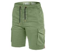 Alpha Industries Cotton Twill Jogger Short Pants for Men Size S - vintage green