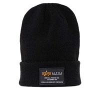 Alpha Industries Men's Crew Beanie Acrylic Hat, Black, Talla Única