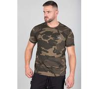 Alpha Industries Crew Neck Logo Print T-Shirt Camouflage