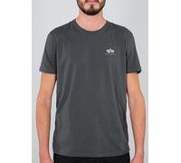 Alpha Industries Crew Neck Logo Print T-Shirt Dark Grey