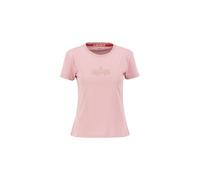 Alpha Industries Crystal T-Shirt Women for Women Size M - silver pink