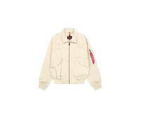 Alpha Industries CWU-45 Canvas Honolulu Light Bomber Jacket Bomber Jackets for Men Size M - vintage white