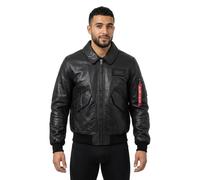 Leather aviator jacket Alpha Industries CWU 45/P Noir L