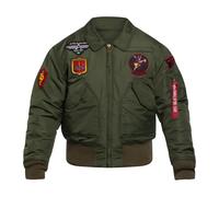 Alpha Industries Men's CWU-45/P Devils Brigade Bomber Jacket, Dark Olive, L