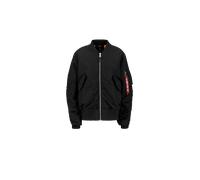 Alpha Industries CWU MA-1 No Cords Bomber Jacket Women Jackets for Women Size L/XL - black