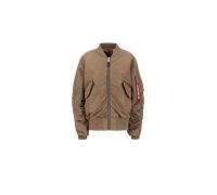 Alpha Industries CWU MA-1 No Cords Bomber Jacket Women Jackets for Women Size L/XL - taupe